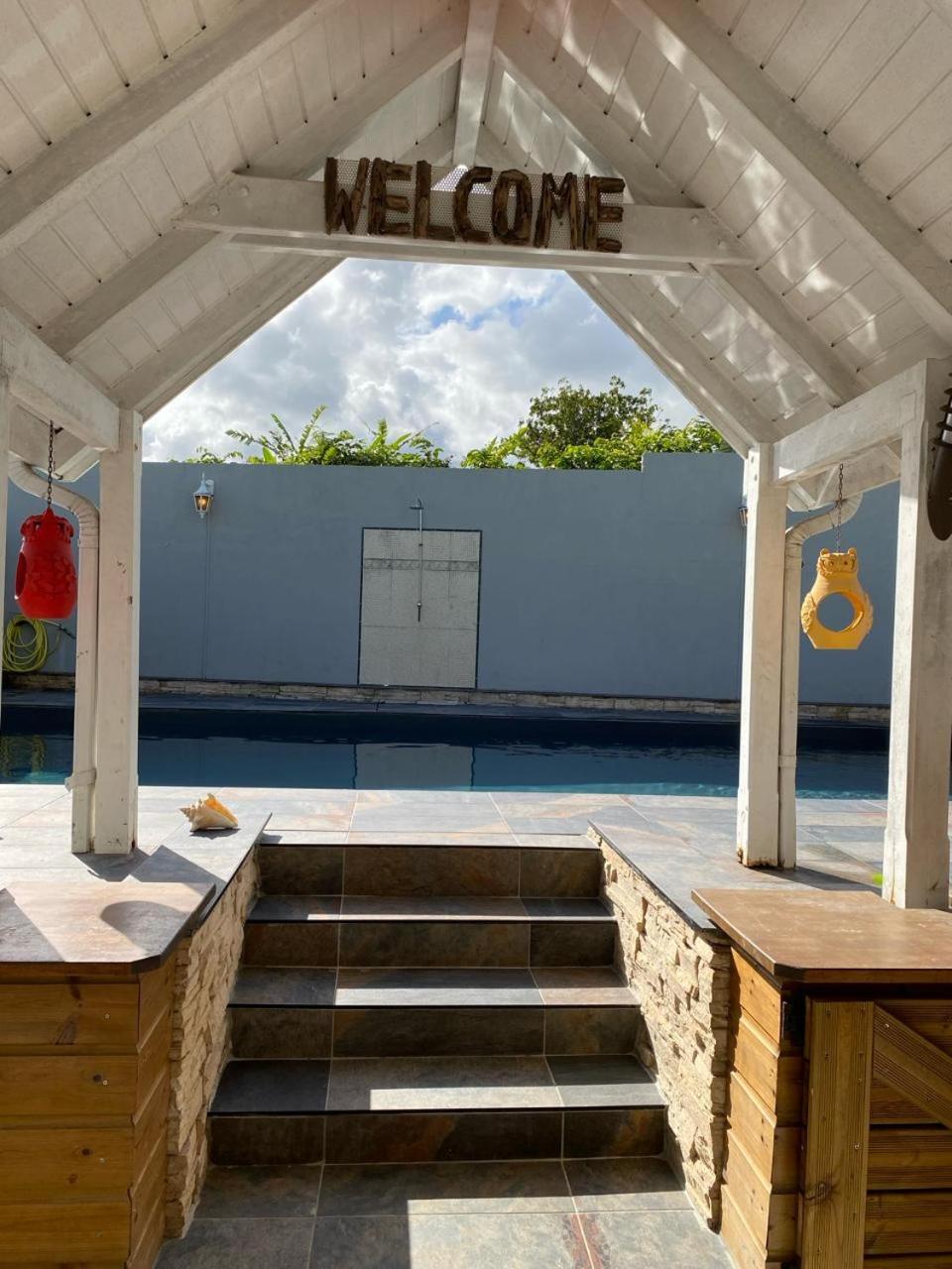Villa 6-10 Pers, Vue Mer, Piscine Privee, Plage A Pieds Le Gosier  Exterior photo