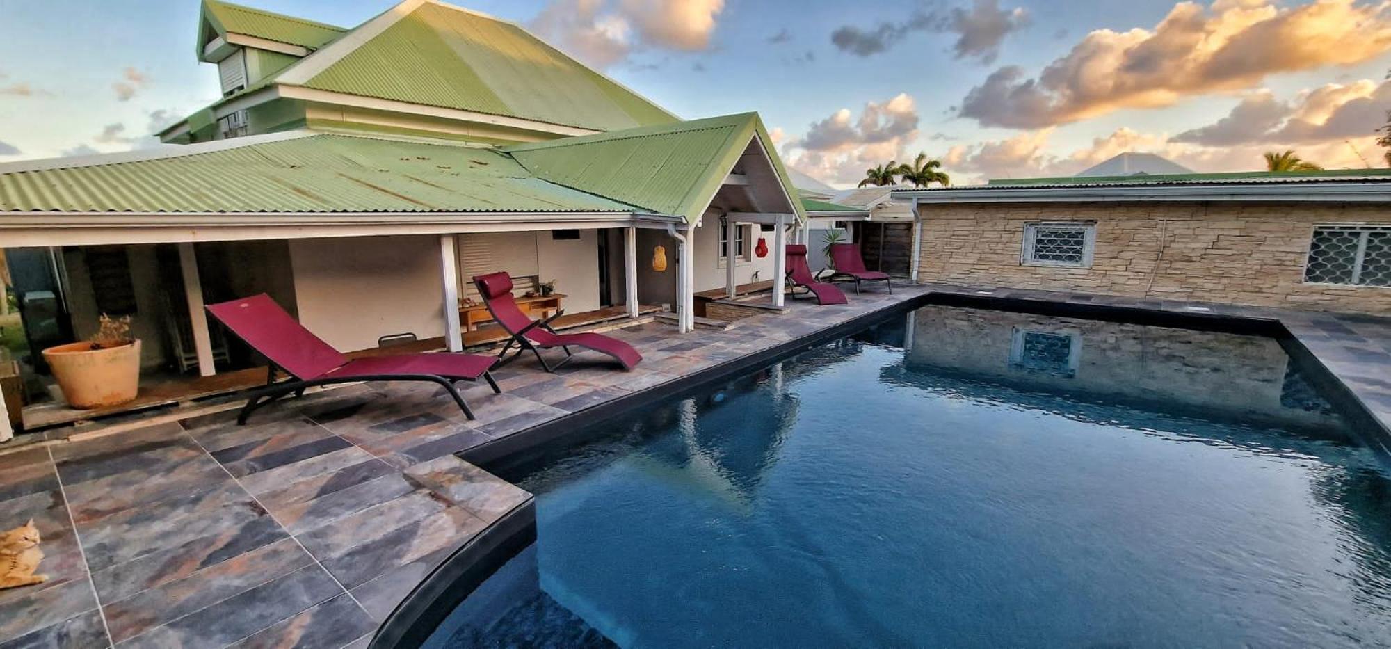 Villa 6-10 Pers, Vue Mer, Piscine Privee, Plage A Pieds Le Gosier  Exterior photo