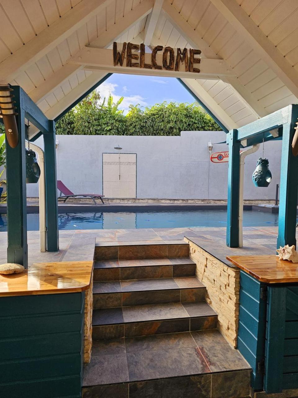 Villa 6-10 Pers, Vue Mer, Piscine Privee, Plage A Pieds Le Gosier  Exterior photo